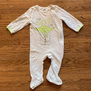 Star Wars yoda onesie pajamas